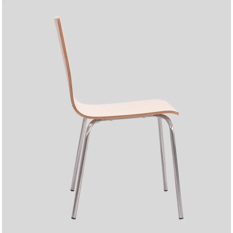 Bentwood bent board, fast food chair, commercial bubble tea shop, stainless steel chair, wear-resistant and waterproof stool