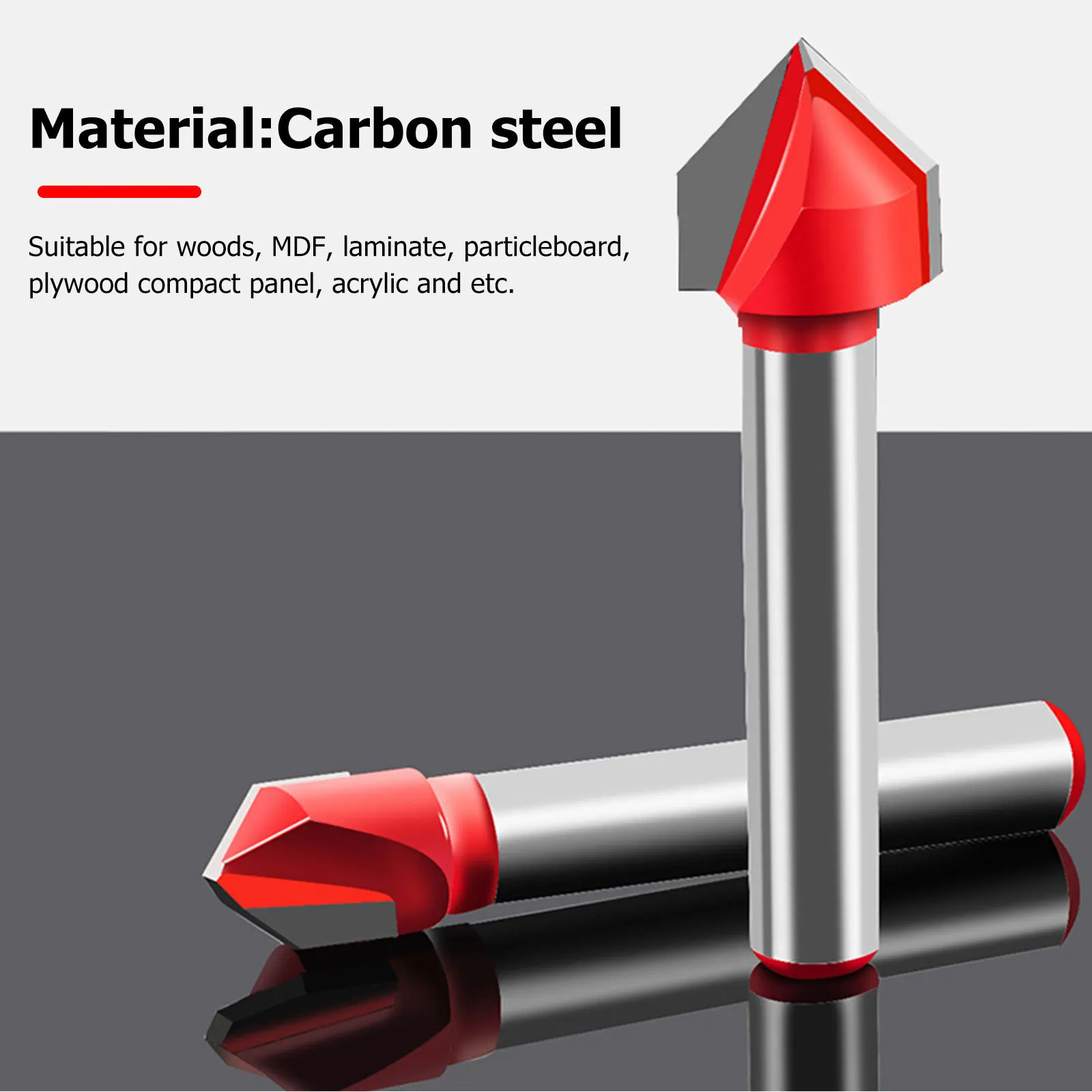 

Carbon Steel V Groove Router Bit 90 Degree Precision Trimming Cutter for Woodworking Cnc Routing Applications Cnc Router Bits