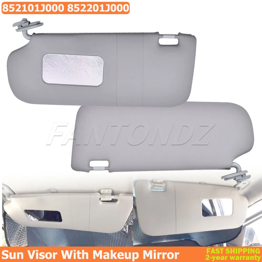 Linke oder rechte Sonnenblende mit Schminkspiegel für Hyundai I20 2008-2018 Sonnenschutz-Ersatz 852101J000 852201J000
