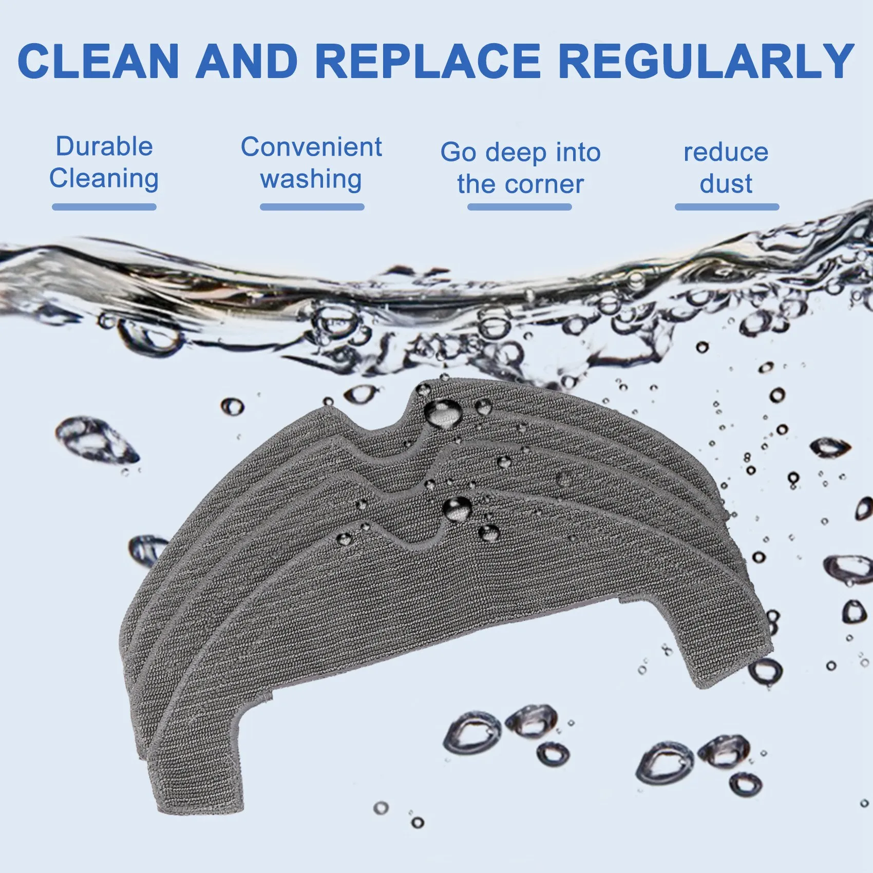 

15PCS For Dreame D10 Plus Gen 2 Robot Vacuum Cleaner Replacement Parts Washable Main Side Brush Mop Cloth Hepa Filter-AA26