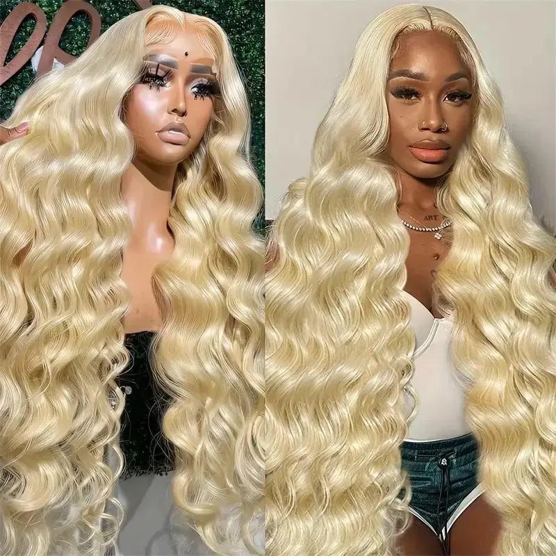 Rosabeauty Honey Blond 13x6 HD Lace Frontal Wigs Human Hair Color 13x4 Body Wave Transparent Lace Front Wig Glueless Prebleached