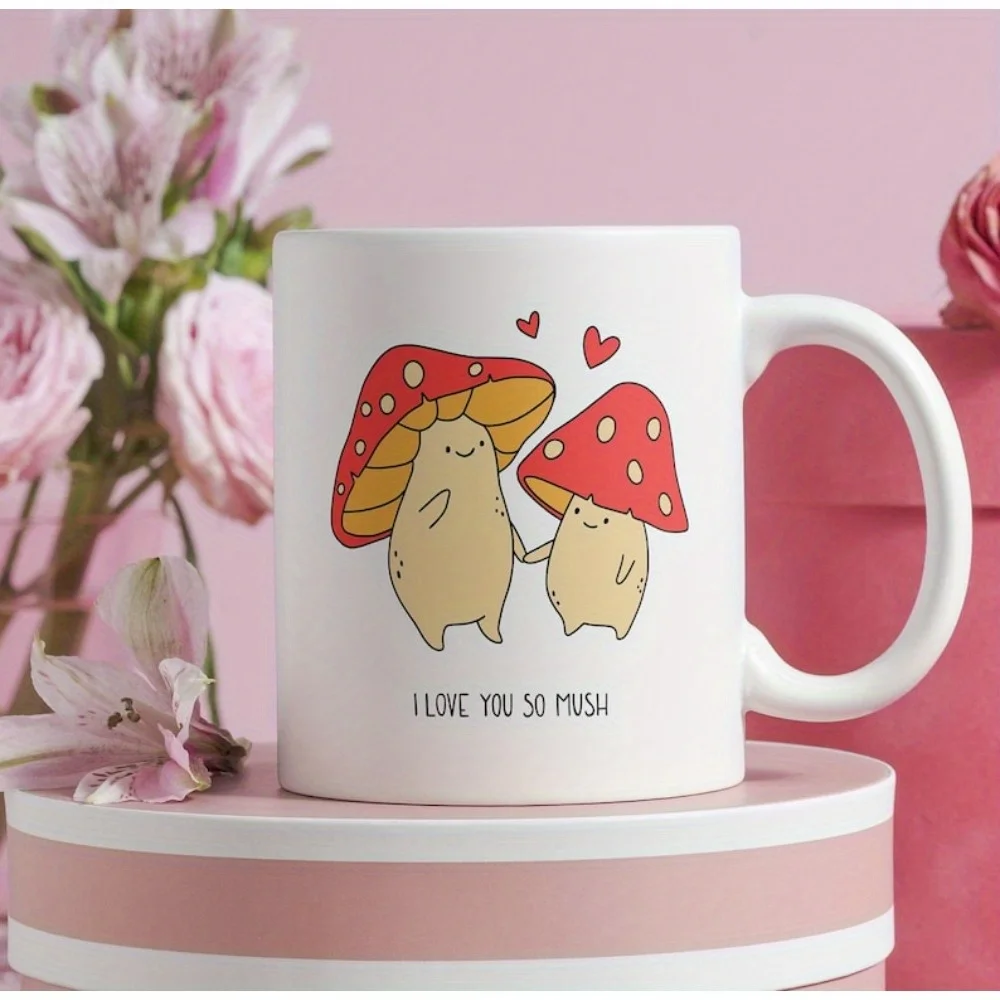 

[Perfect Couple Coffee Cup] Mushroom Mug, Couple Coffee Cup, Cute Valentines Anniversary Gift Idea, Mushroom Gift, Anniversary M