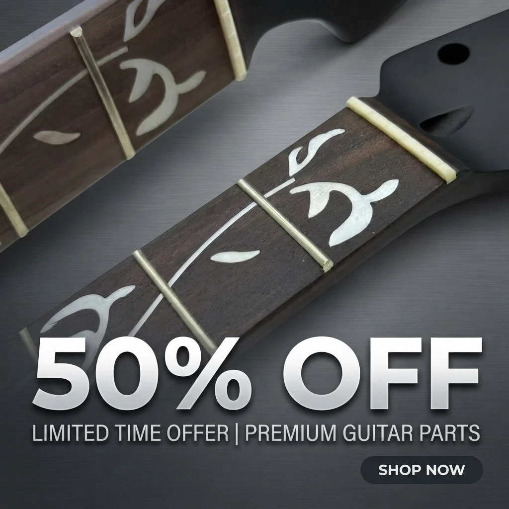 High Quality ST Style Guitar Neck 22 Fret Tree of Life Fingerboard Black Electric Guitar Replacement Part for Guitar