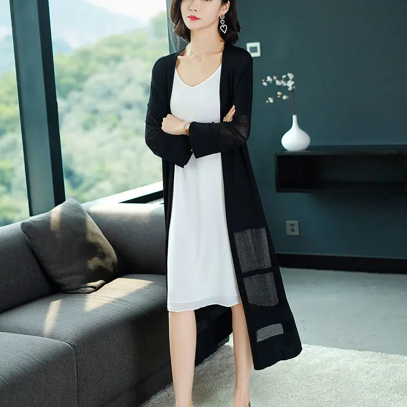 Vest voor dames Middellange zonnebrandcrème Mantel Dunne buitenstijl Zomer Nieuwe Koreaanse losse casual airconditioningkleding