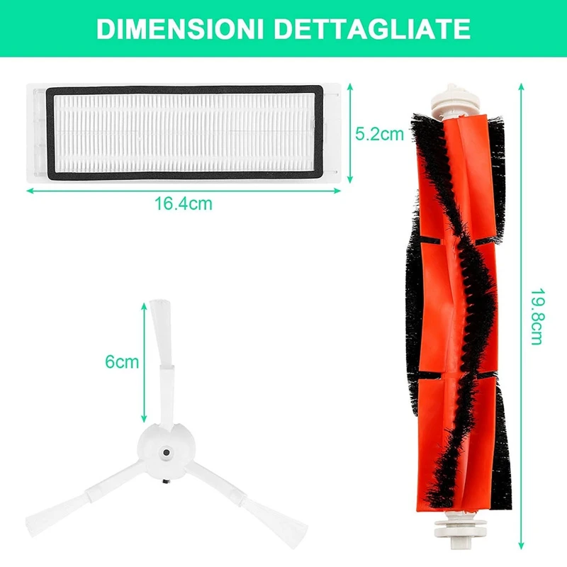 Spazzola laterale spazzola a rullo filtro HEPA per Xiaomi 1 S Robot aspirapolvere parti Accessorie per Roborock S50 S51 S55 S5 S6