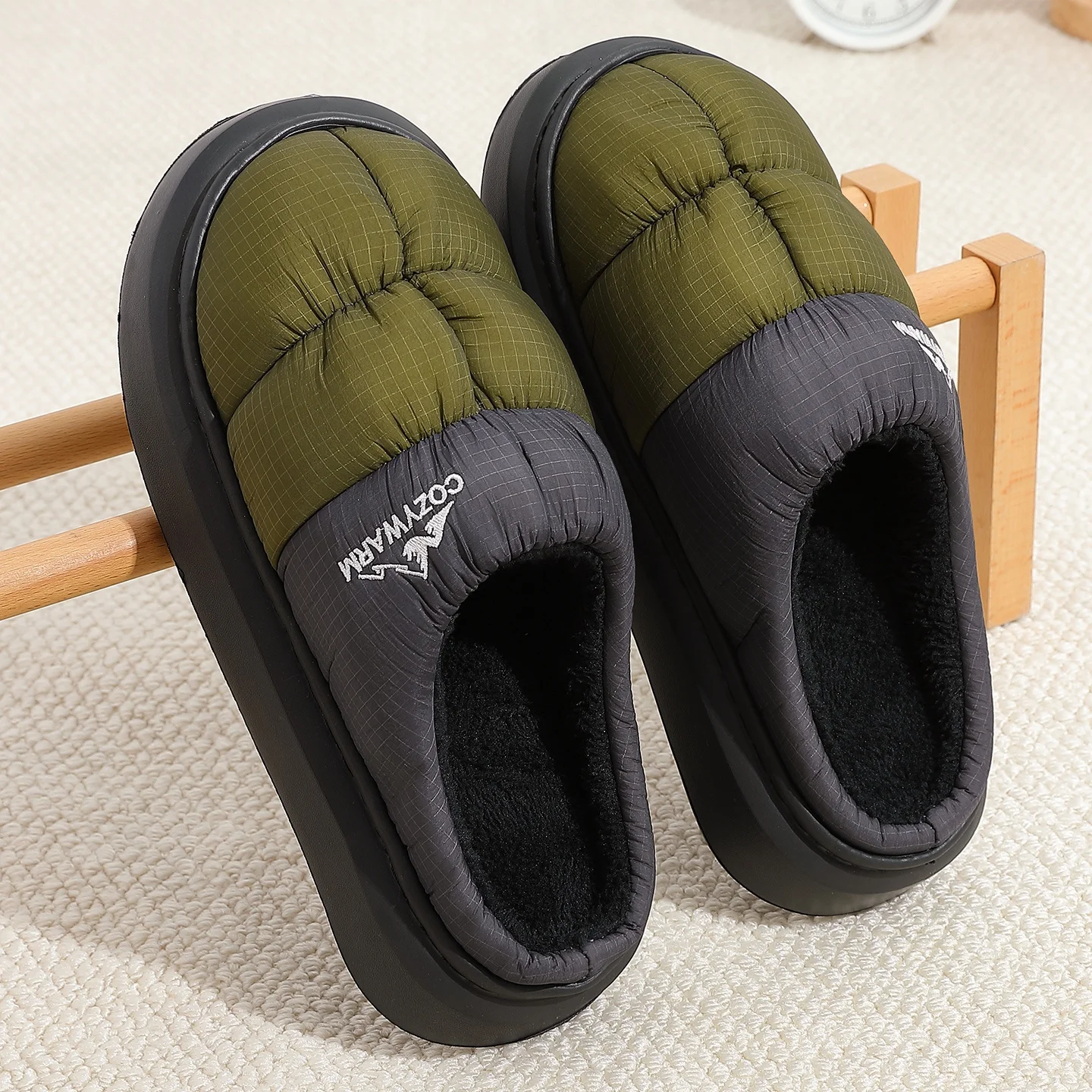 Soft Plush Slippers for Men - Thickly Padded for Warmth in Autumn and Winter 2025 New Style with Thick Sole