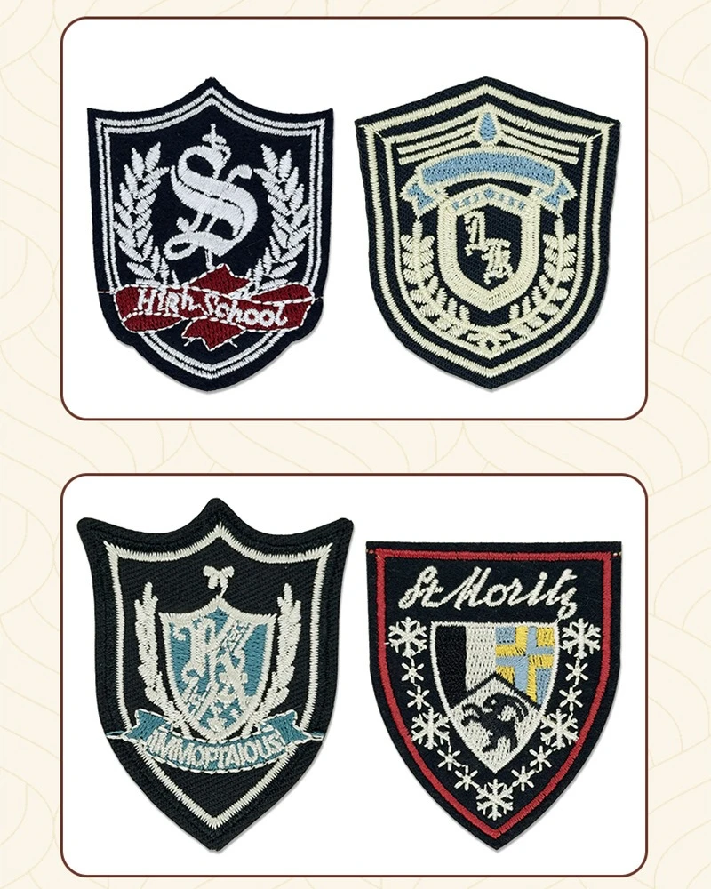 1pcs Mixed Vintage Police Military Crest Patches, Iron on Twill Badges for Repair DIY Clothes, Bags & Hats  patches for clothing