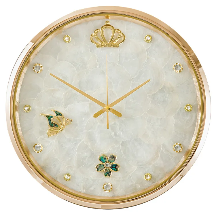 New Light Luxury Fashion Shell Wall Clock Living Room Modern Creative Simple Wall Clock Dining Table Quartz