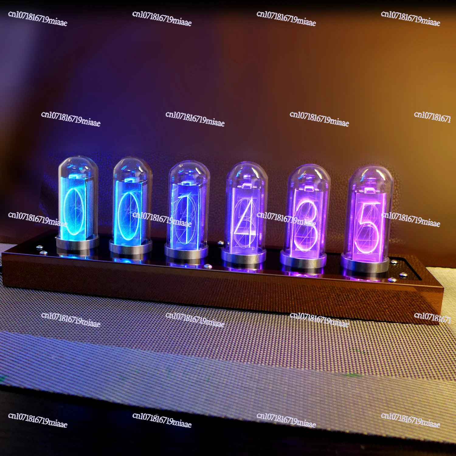 

Colorful Analog Retro Glow Tube Clock Atmosphere Lamp Luminous with Alarm Clock Living Room Decoration Friend Gift LED