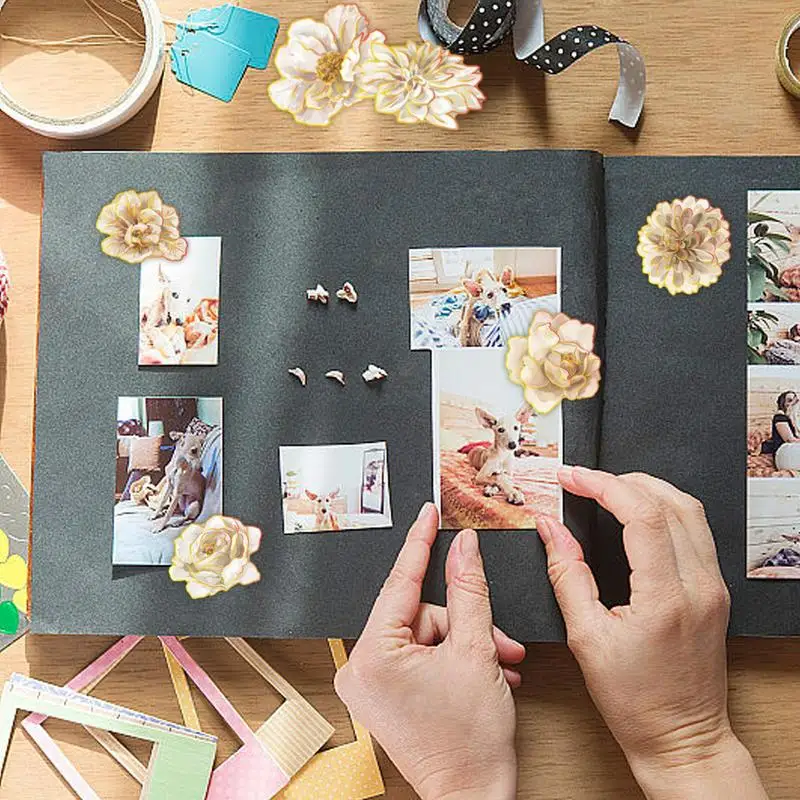 สติกเกอร์วินเทจสำหรับ stiker Journal วารสาร stiker Buku kliping ดอกไม้ผีเสื้อรูปลอกย้อนยุคงานฝีมือ DIY อัลบัมภาพ