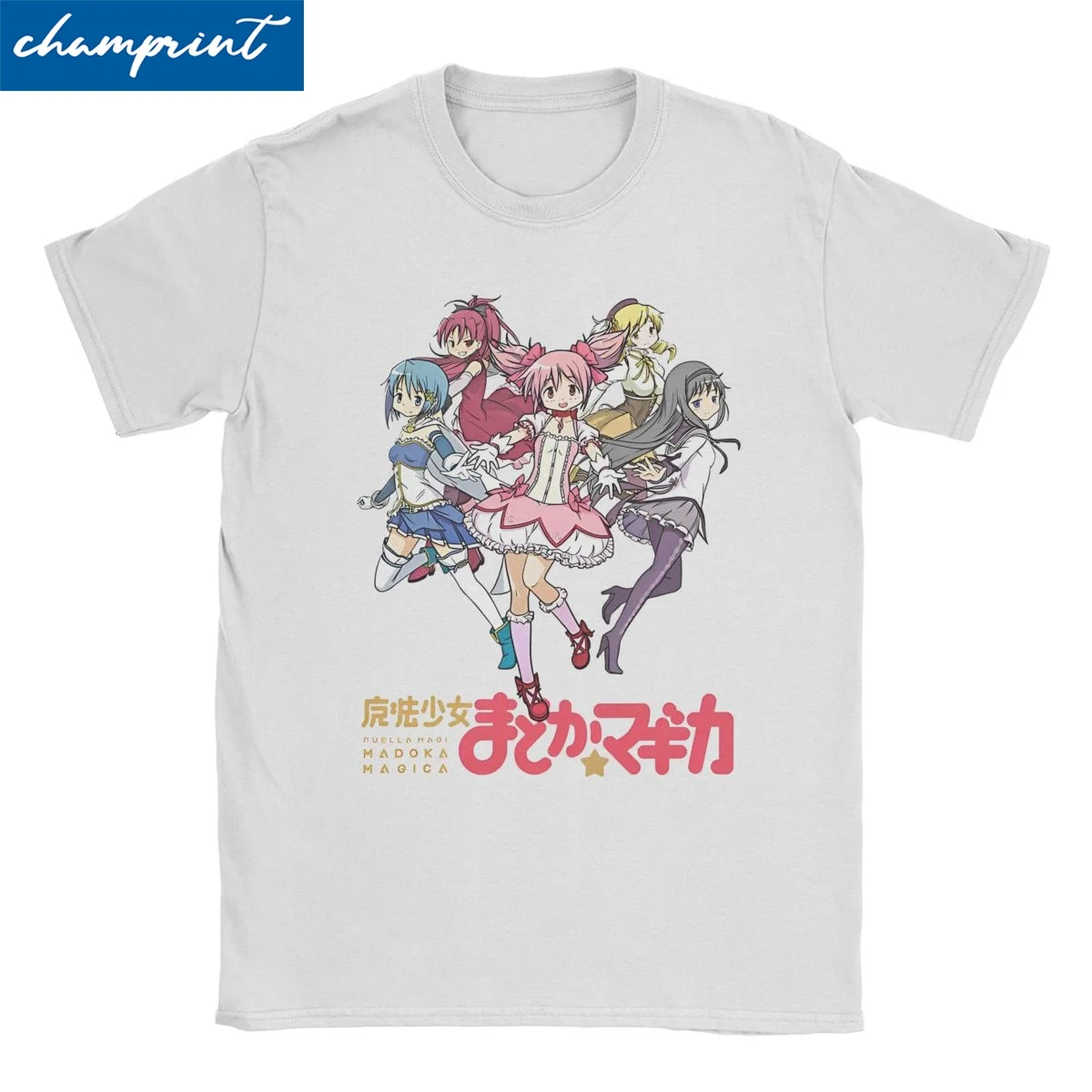 เสื้อยืดผู้ชายผู้หญิงน่ารัก Puella Magi Madoka Magica เสื้ออะนิเมะเสื้อคอตตอนแหวกแนวเสื้อทีเชิ้ตฤดูร้อน