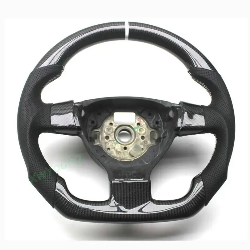 100% Real Carbon Fiber C Steering Wheel Or Accessories For VW Volkswagen Golf 5 Mk5 GTI Passat Maiteng Touran (No Paddle Shifter