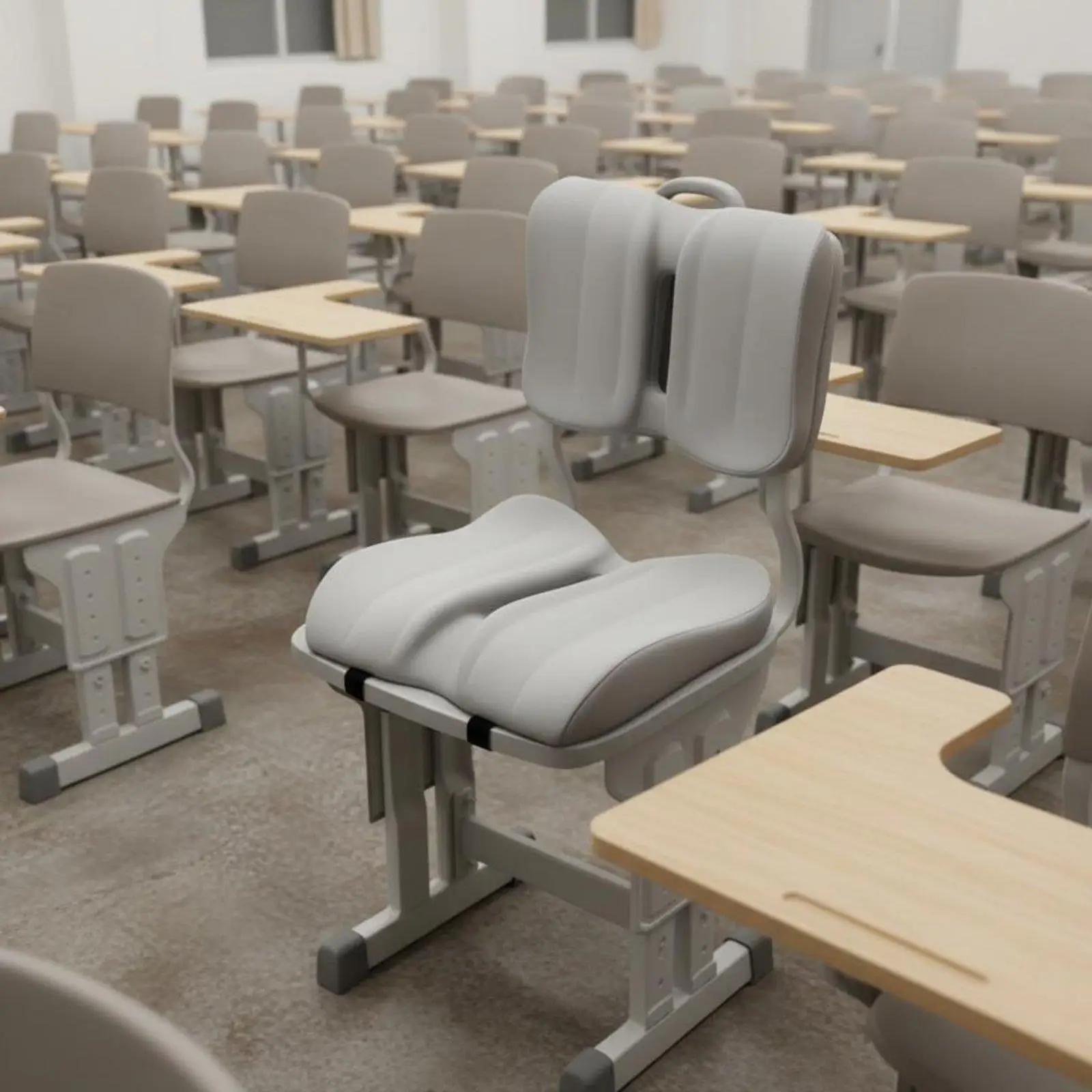 Breathable Student Chair Cushion with Contoured Support for Classroom Stool and Home Study Desk Comfort