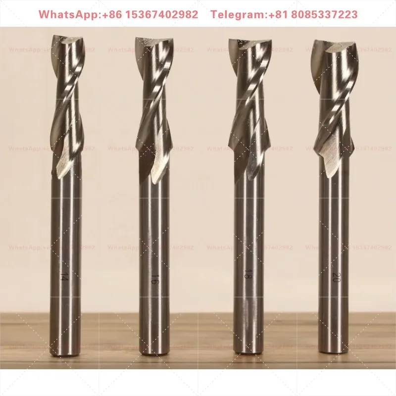 14-20mm Upcut HSS Spiral Router Bit, 1/2 Shank, 45mm Cutting Depth Woodworking Cutting Tool