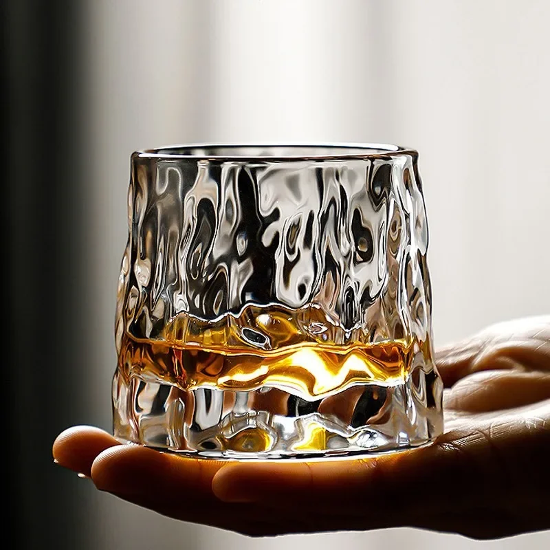 

160ML Thicken Wine Glass Rotating Whisky Glass Vodka Wine Cup Bar Party Whiskey Beer Glass Transparent Brandy Cup Glass cup Nana