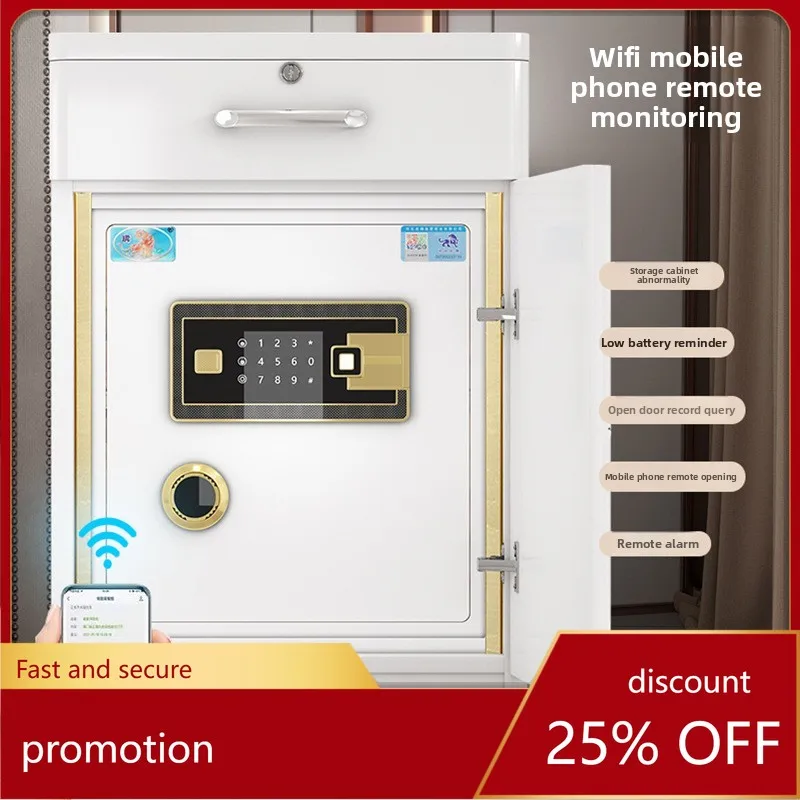 HXL Remote WIFI Safe for Home with Bedside Table Integrated Safe