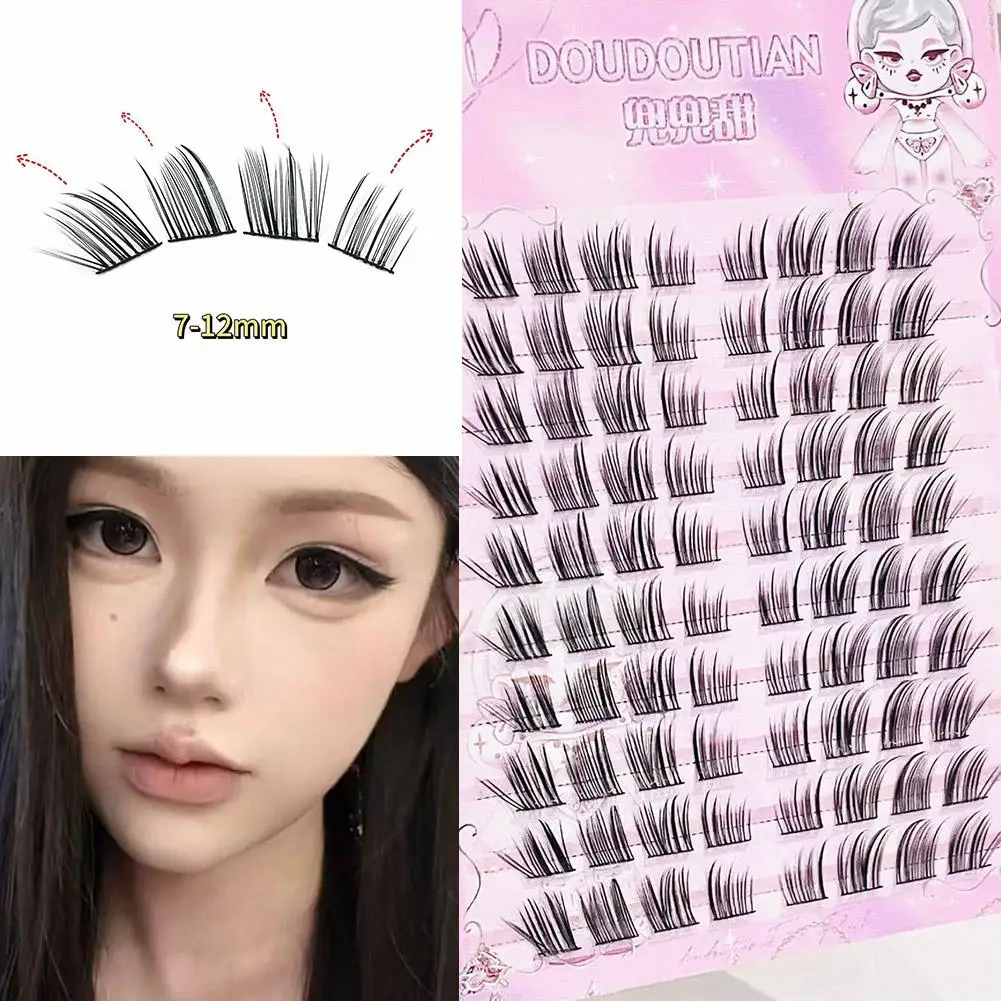 3/10 Pairs Fox Eye Cluster Lashes - Sexy Looking Individual Eyelash Volume Extensions Fluffy Effect False Strips, Segmented U0H6