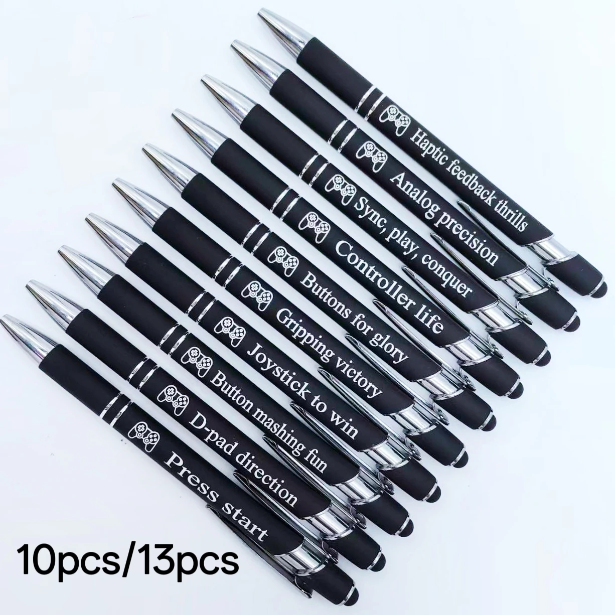 

10 шт./13 шт., шариковая ручка с надписью «игра», черная серия, шариковая ручка, канцелярские принадлежности, офисный подарок, шариковая ручка для письма