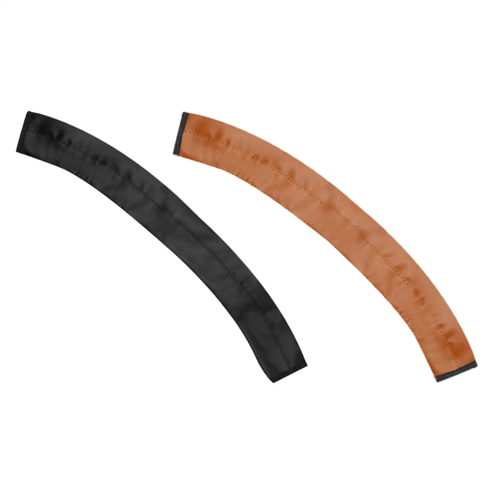 Capa de couro pu para alça de carrinho, lavável, acessórios confortáveis, proteção destacável, fácil limpeza, 21x2,5 polegadas com zíper