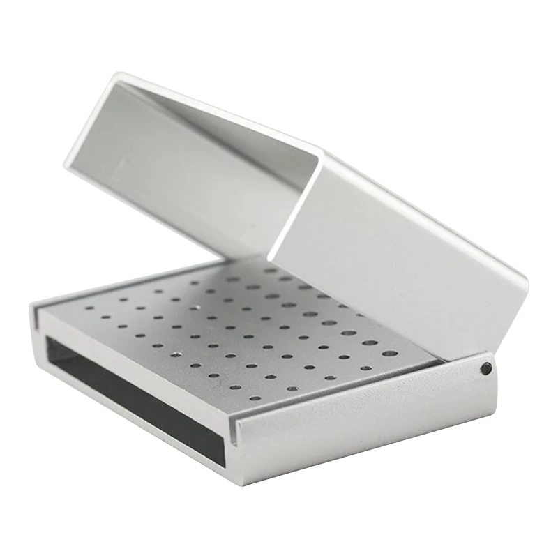 Pratico supporto per frese dentali Scatola per disinfezione in autoclave da 58 fori per frese