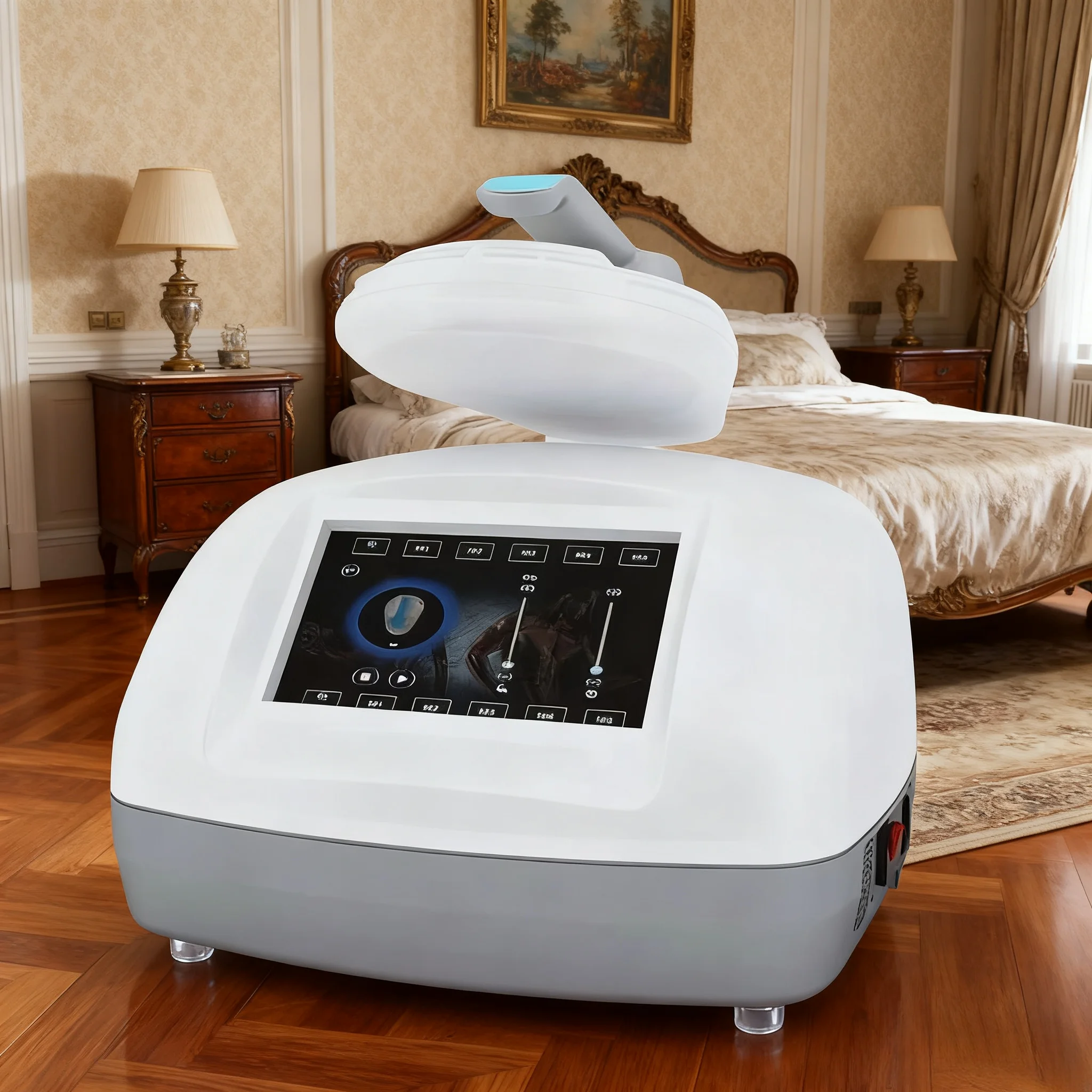 腹部と太もも用のポータブルトーニングベルト、20分=20000回のクランチ効果、ワイヤレス筋肉刺激装置、自宅やオフィスでの使用