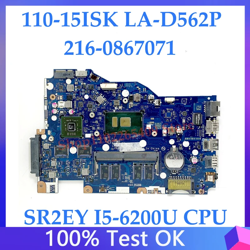 

BIWP4/P5 LA-D562P 216-0867071 Mainboard For Lenovo IdeaPad 110-15ISK Laptop Motherboard With SR2EY I5-6200U CPU 100% Full Tested