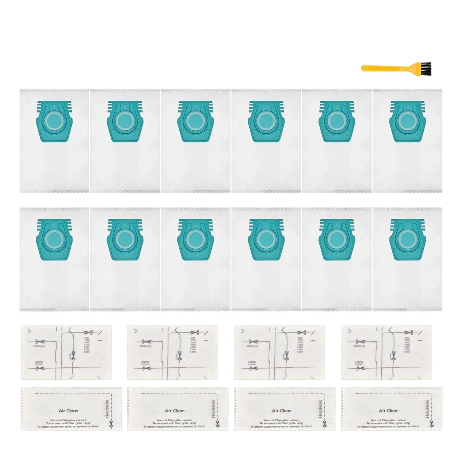12pcs Vacuum dust bag cleaner dust bags compatible with Miele Guard L1 and S1 series canister vacuum cleaners Replacement Set