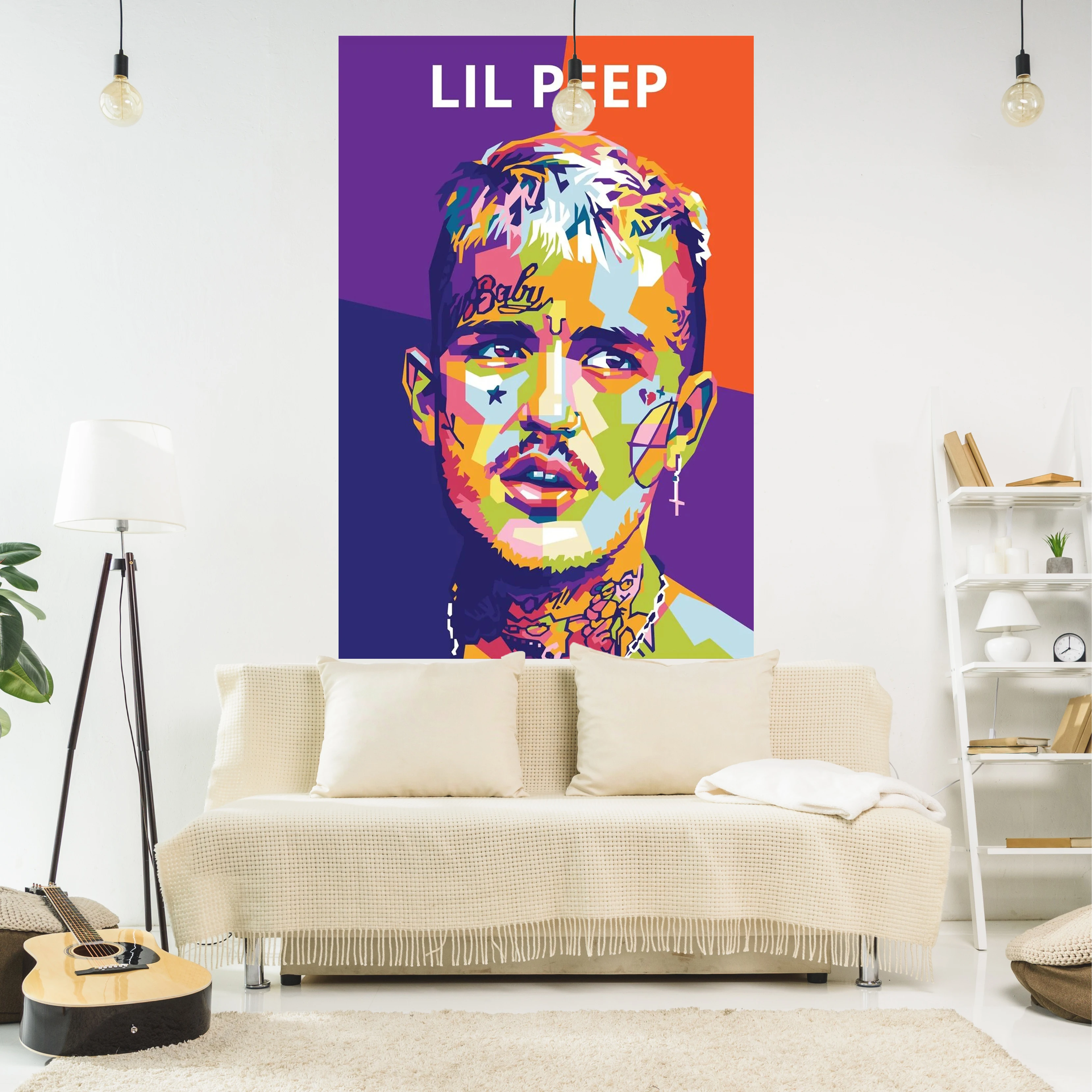 Lil Peep Rapper Tapestry Fashion Art Bohemian Hippie Printed Wall Hanging Carpets Bedroom Or Home For Decoration