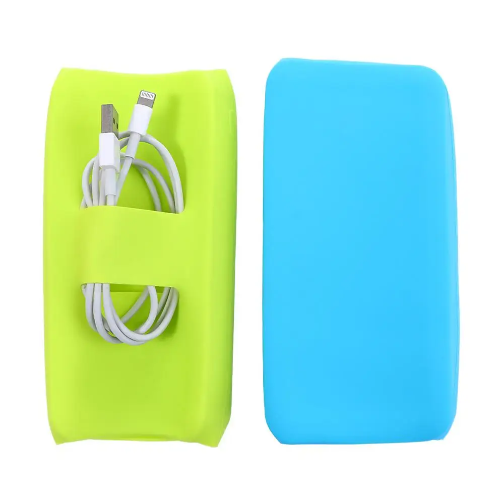 Anti-slip USB Power Bank Case Skin Shell Sleeve Silicone Protector Case Powerbank Cover