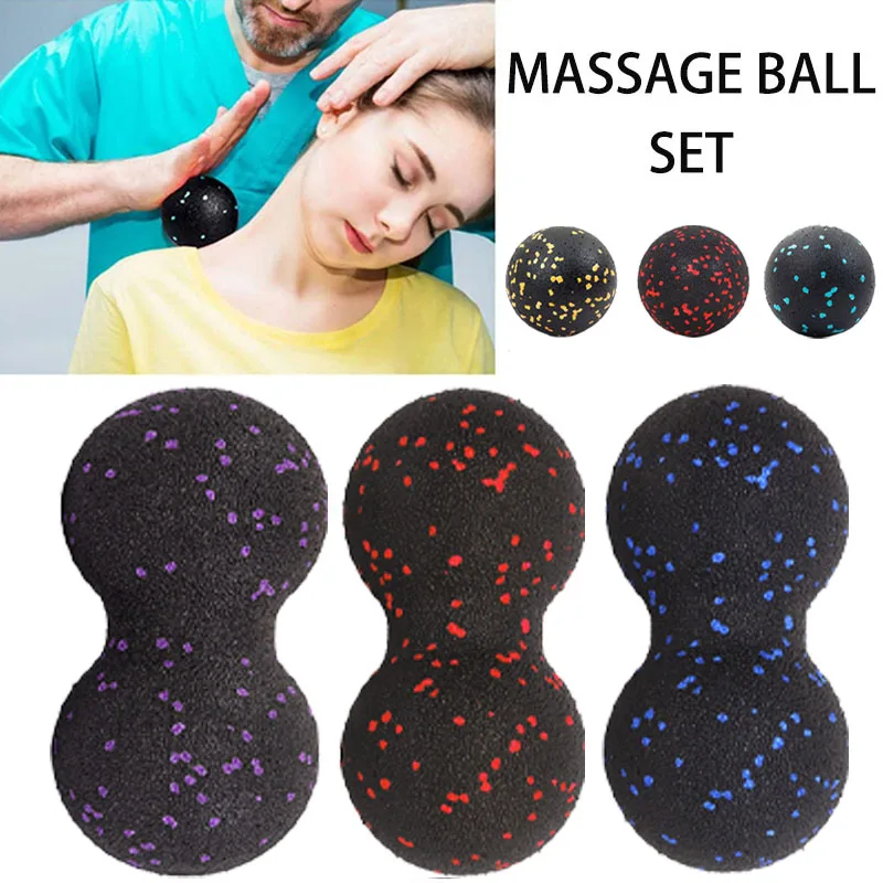 Peanut Massage Ball Mobility Ball Muscle Relaxer Acupoint Massage for Physical Therapy Deep Tissue Myofascial Release Tool