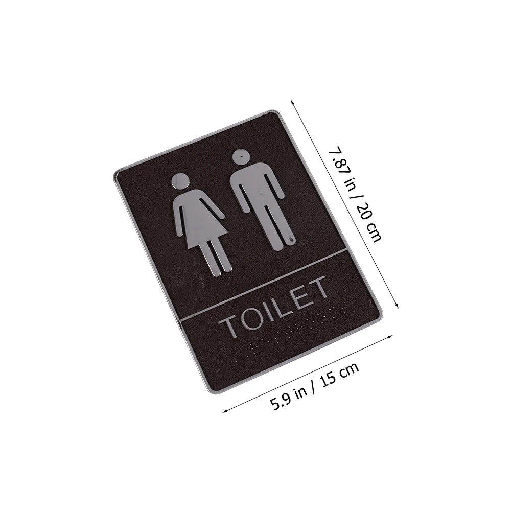 

3Pcs Washroom Sign Plate Durable Acrylic Restroom Signs for Hotel Shop Shopping Center Toilet Identification Restroom Signs