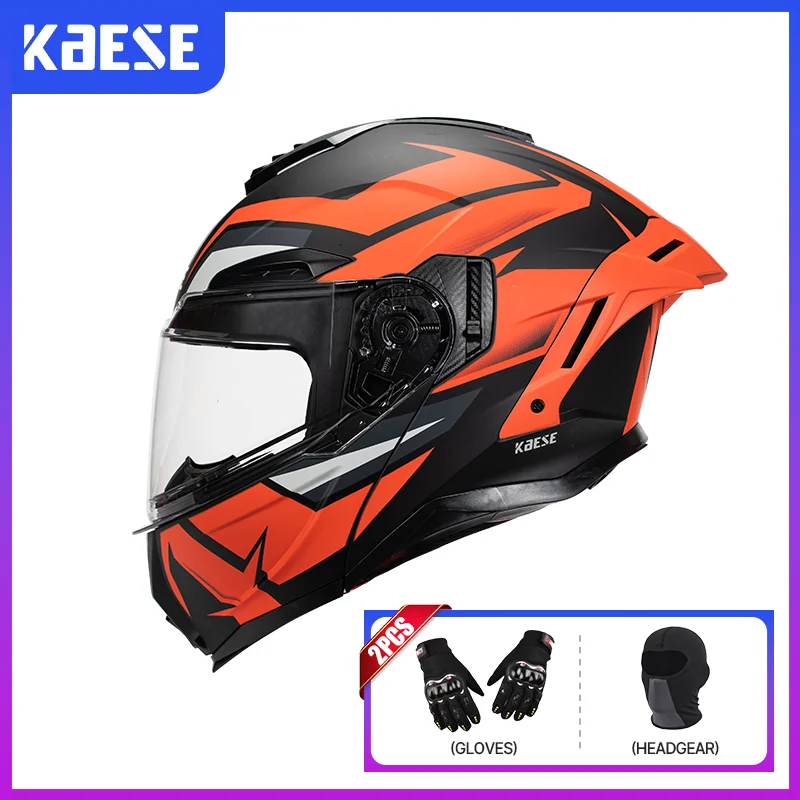 

Dual Lens Full Face Helmet DOT Approved Flip Up Motorcycle Helmets Motocross Racing Modular Helmet Cascos Para Moto