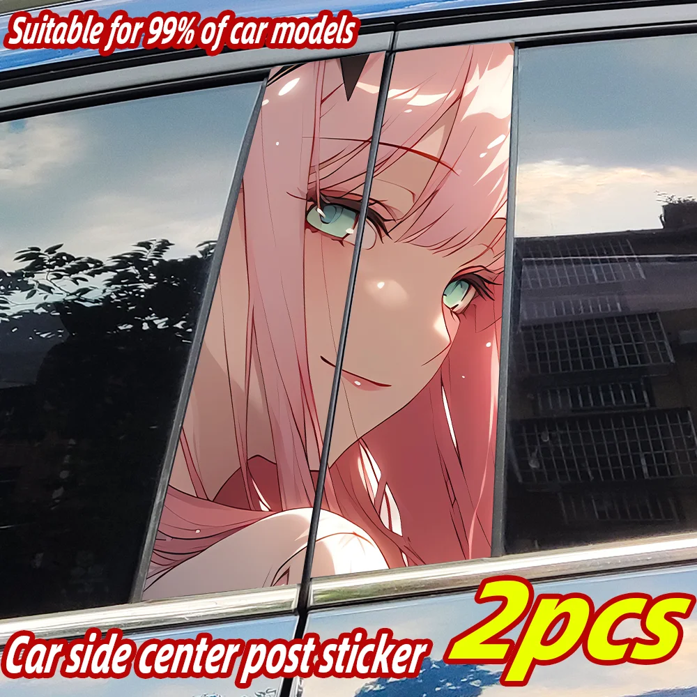 

Anime 02 Car Stickers Funny Auto B Pillar Waterproof Sunscreen Decor Cover Scratches Car Door Pillar Vinyl Decals Accessories