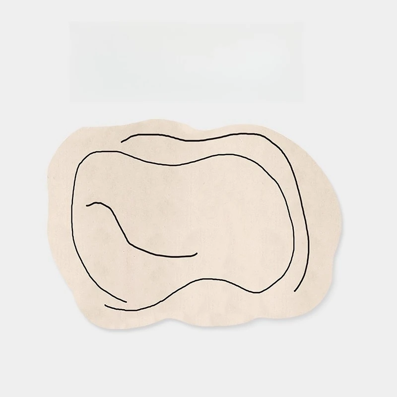 

Шерстяной ковер для гостиной, дома, нерегулярное современное простое прикроватное одеяло премиум-класса для спальни