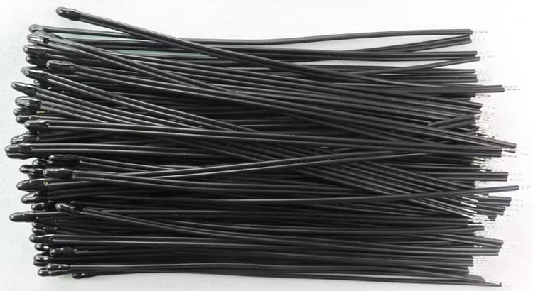 

100pcs/lot epoxy type 10k 1% 8cm ntc thermistor temperature sensor B value 3435 NTC temperature sensor 28 # 8Cm B3435