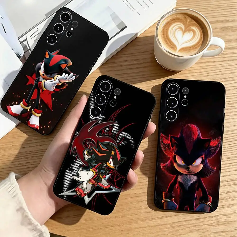 S-Shadows Sonics H-Hedgehog  Phone Case For Samsung S25,S24,S21,S22,S23,S30,Ultra,S20,Plus,Fe,Lite,Note,10,Black Cover