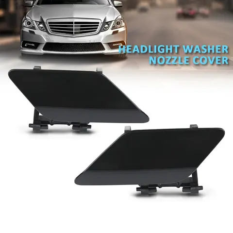 메르세데스 E 클래스 W212 모델 연도 2009-2013용 헤드라이트 워셔 커버 세트 2개 OEM A2128600108 A2128600208