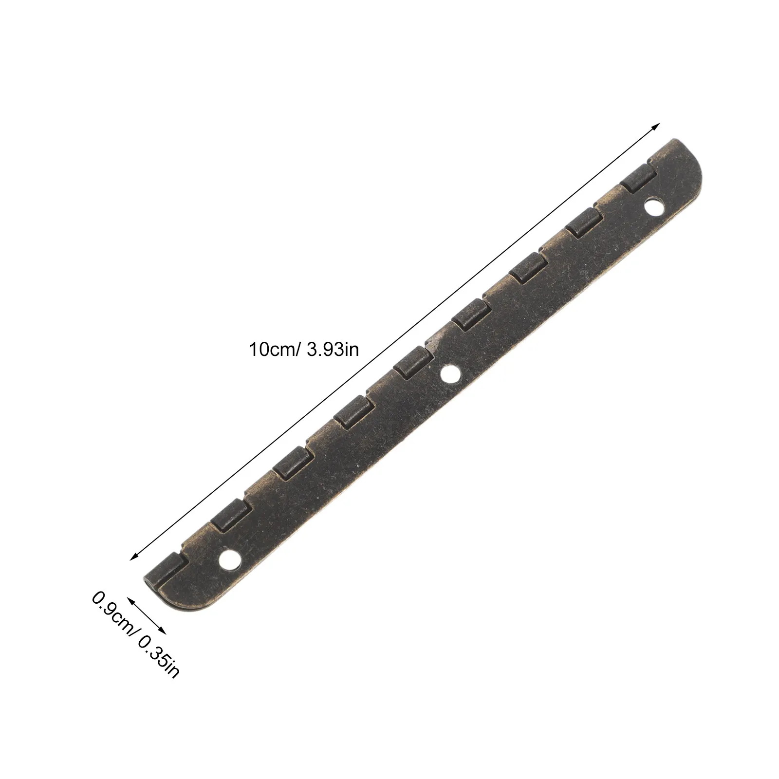 12Pcs Piano Hinge Alloy Continuous Round Corner Dark Brown 4 Long Cabinet Hardware DIY Craft Box Furniture Hinges