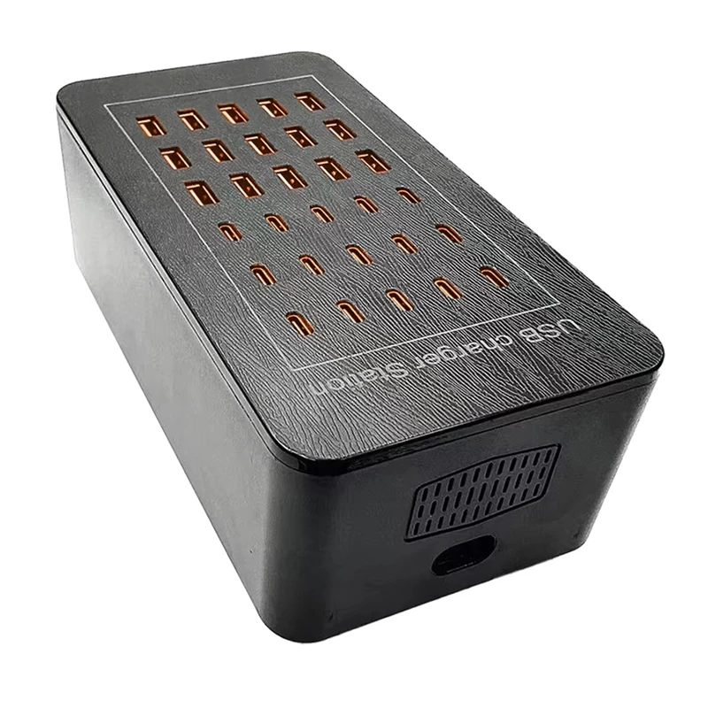 

Зарядное устройство 150 Вт, 30 портов, 15C, 15 А, настенная настольная станция быстрой зарядки для мобильного телефона, адаптер питания для отелей, магазинов, вилка европейского стандарта-VVNB