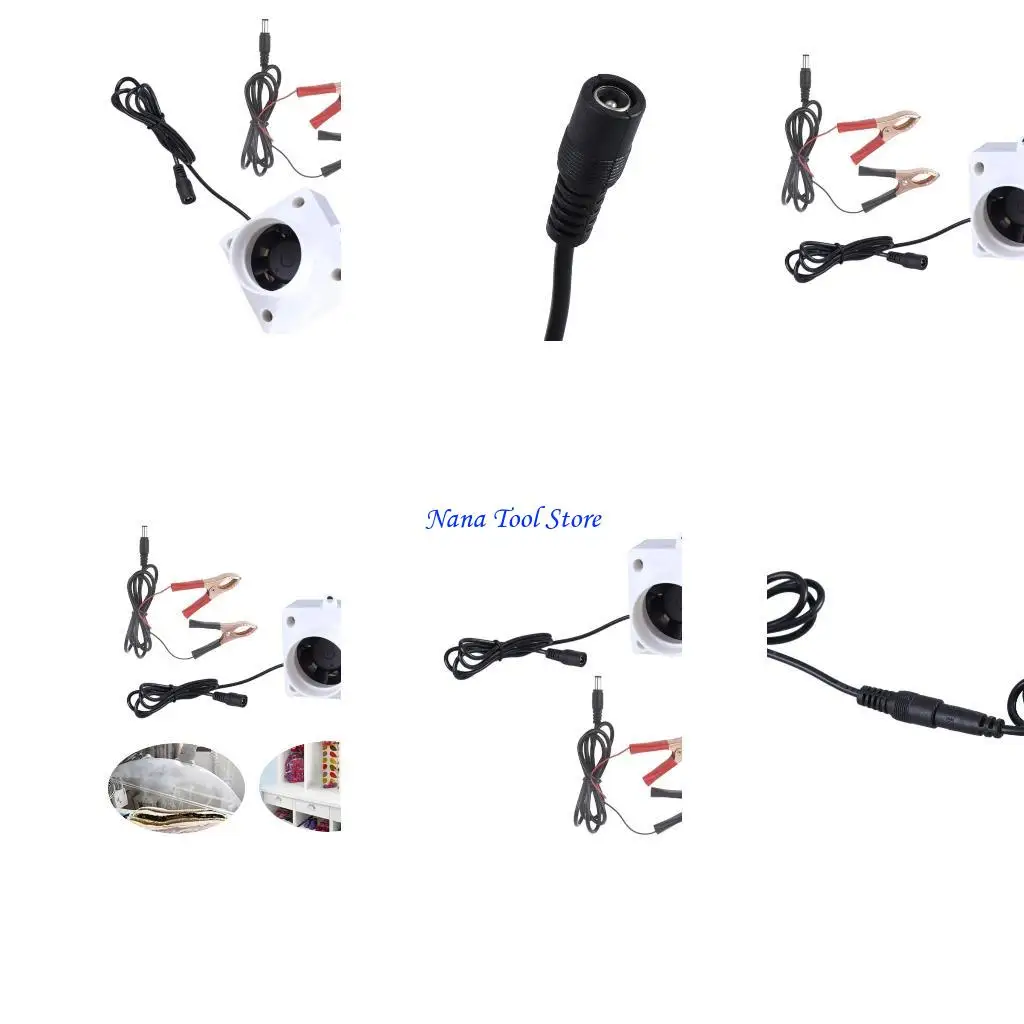 

31GJ Low Noise 50db 12V 50mm Vent Fan with Power Cable Line for Indoor Air Extraction