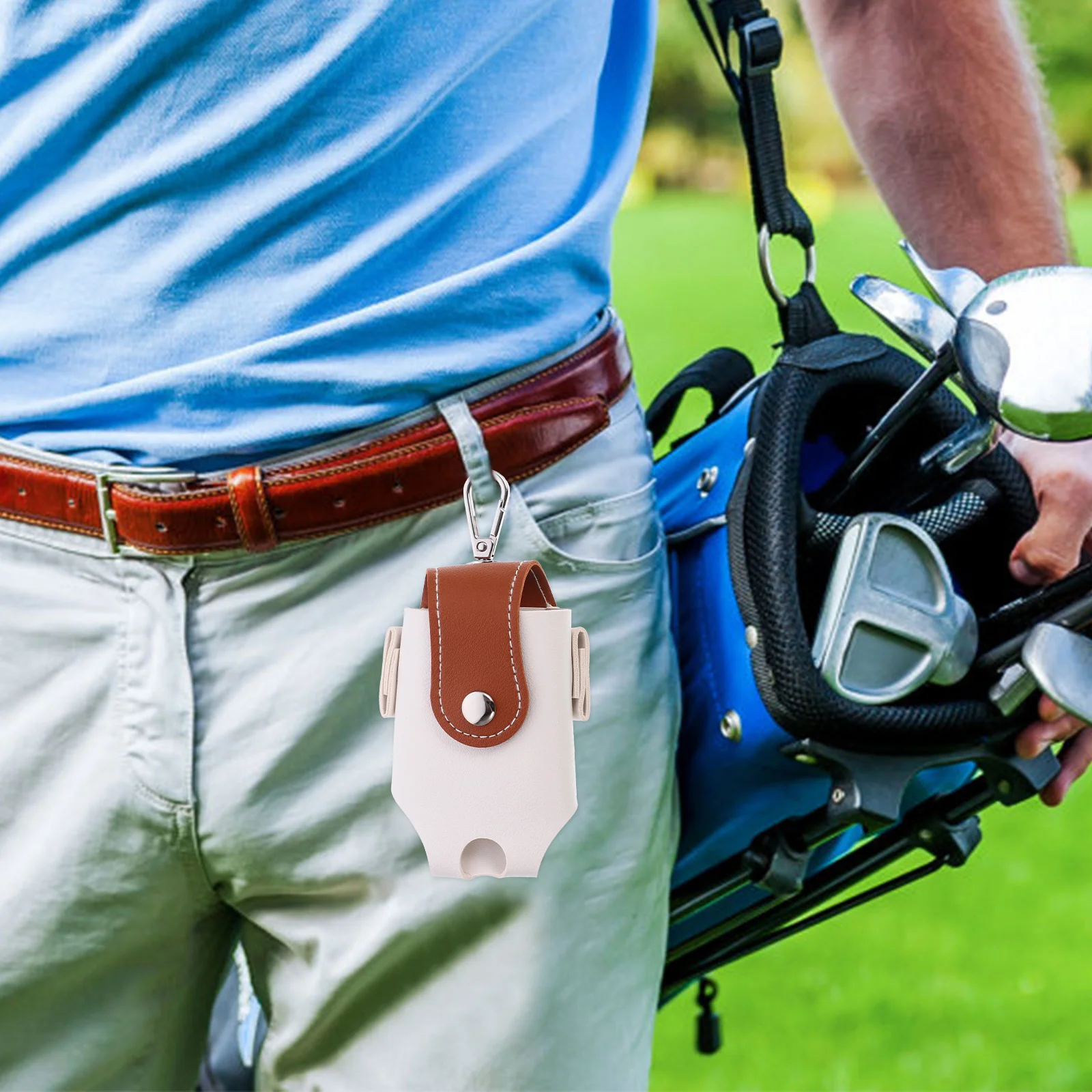 

2Pcs Compact Golf Ball Holder Sturdy Construction Portable Waist-Hang Design Ideal for Golf Accessories Storage Outdoor Sports