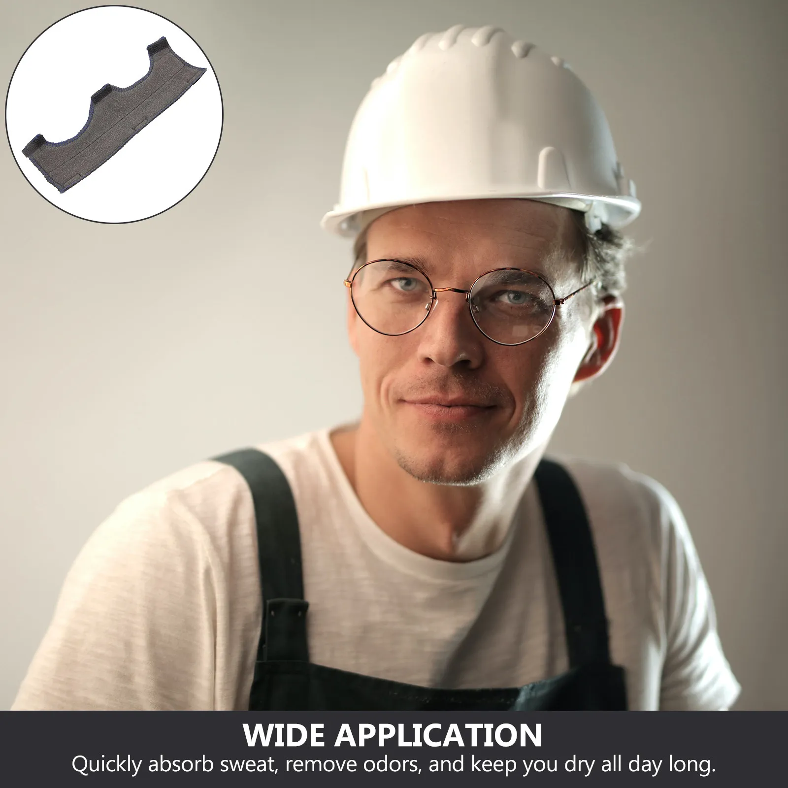 

Hat Sweat Pad Cotton Sweatband Liner Soft Breathable Sweat Protector for Hard Hat Caps Sports Outdoor Use Absorbent Quick