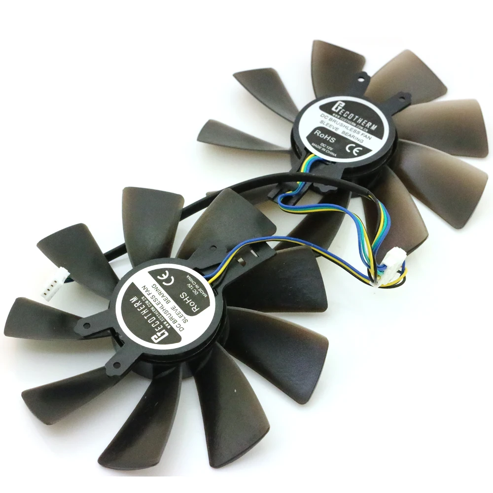 2 Stks/partij Gfy10015h12spa 100Mm 12V Gpu Fan Voor Leadtek Rtx3070 8Gb Winfast Orkaan Gallardo Grafische Videokaart Vga Fan