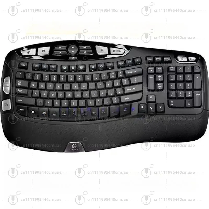 Ergonomic USB Membrane Keyboard, Wireless Office Business , Quiet and Comfortable Typing