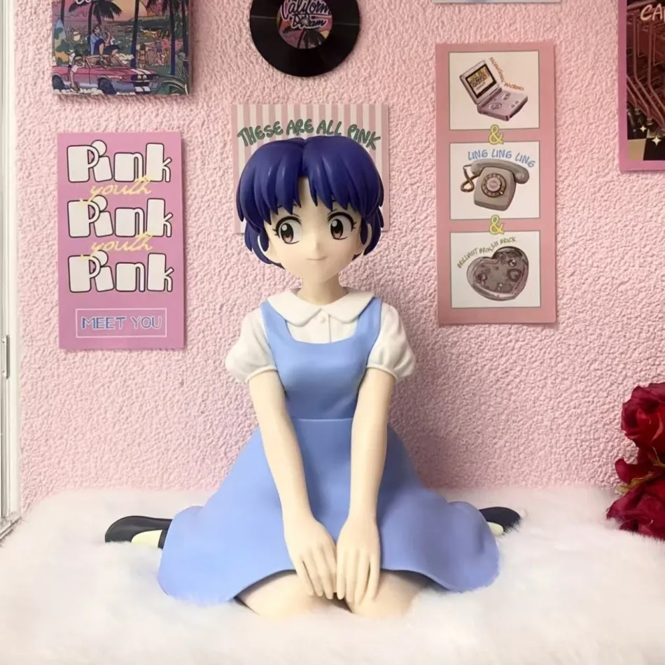 10CM In Stock Ranma 1/2 Tendou Akane Ranma PVC Anime Figure Periphery Kawaii Sitting Toys Desktop Car Ornaments Model Gifts