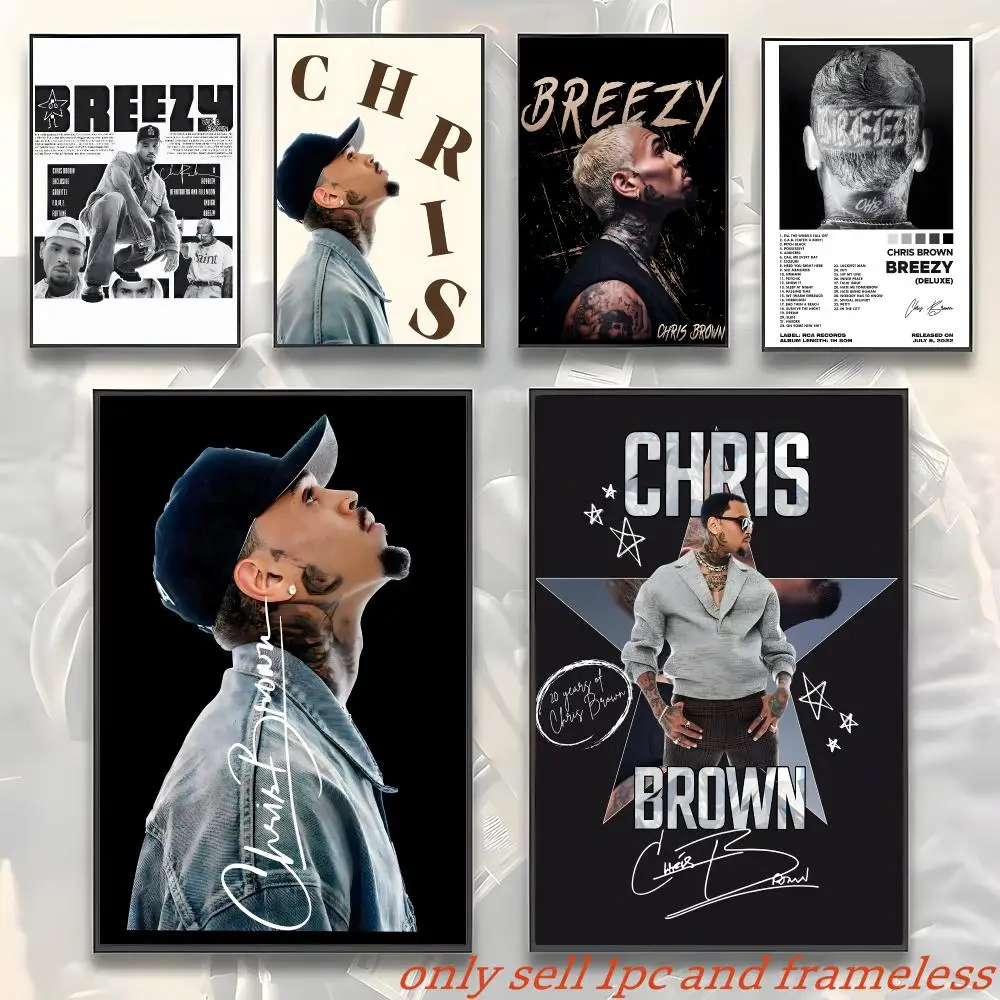 Contemporary R&B Singer Music C-Chris Brown Poster HD Poster Wall Art interior Hallway Home Decoration Holiday Gifts