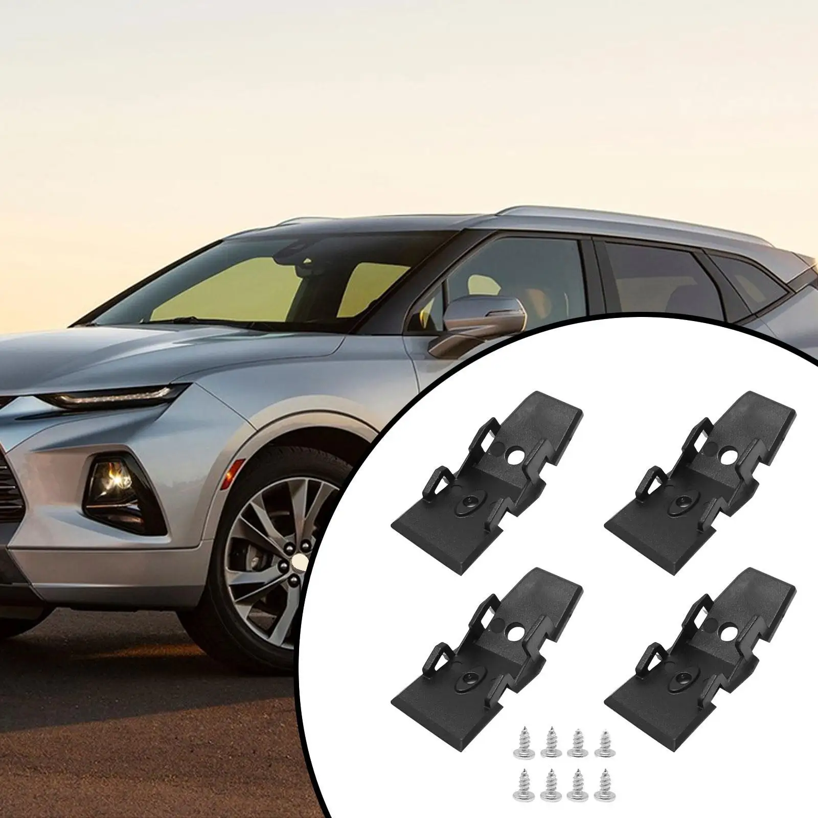 

4x Car Pull Strap 2 Door Repair Set with 8Pcs Fixing Screws Parts for Town Car