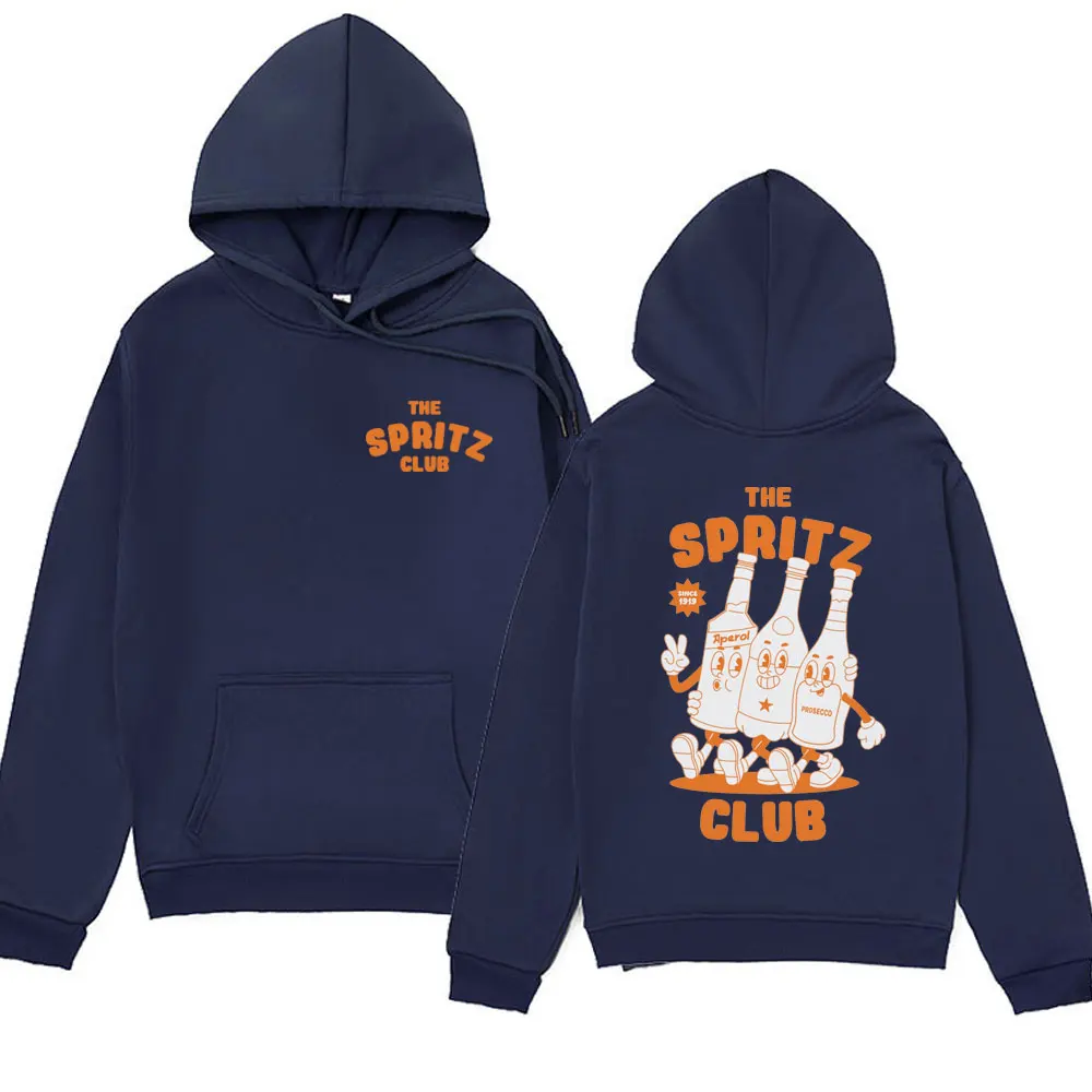 Funny Aperol Spritz Cocktail Graphic Printed Hoodie Cute Cartoon Wine Sweatshirt  Winter Fleece Pullover Fashion Oversized Hoody