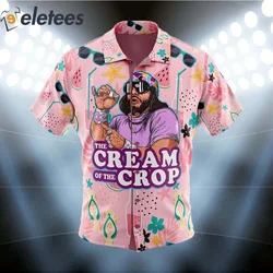 Hawaiian Shirts for Men The Cream Of The Crop Merch Shirts Summer Beach Casual Button Up Hawaii Pink Shirts