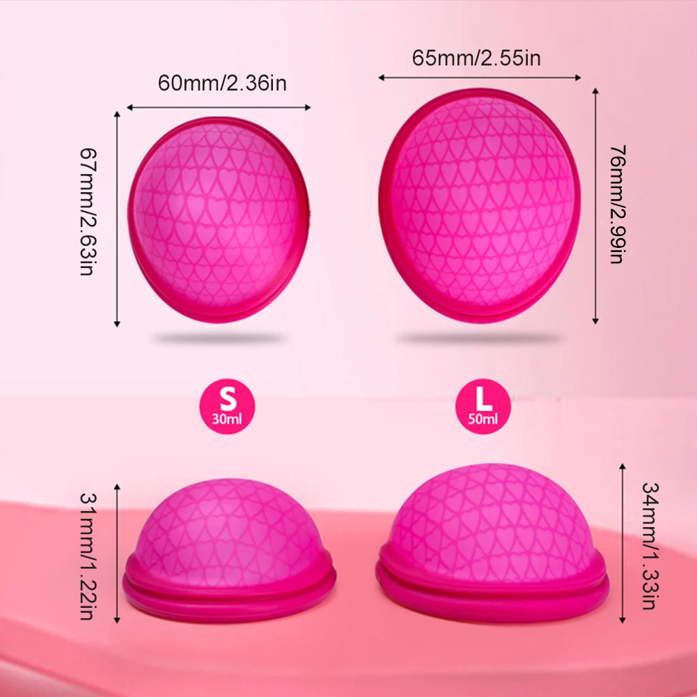 5PCS/ SET Reusable Menstrual Disc with Flat-fit Design Extra-Thin Sterilizing Silicone Menstrual Disk period copa mentruales